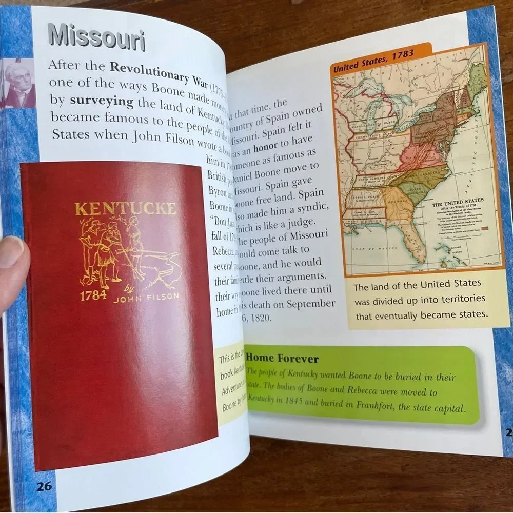 Daniel Boone Book by American Lives History Biography Early Reader